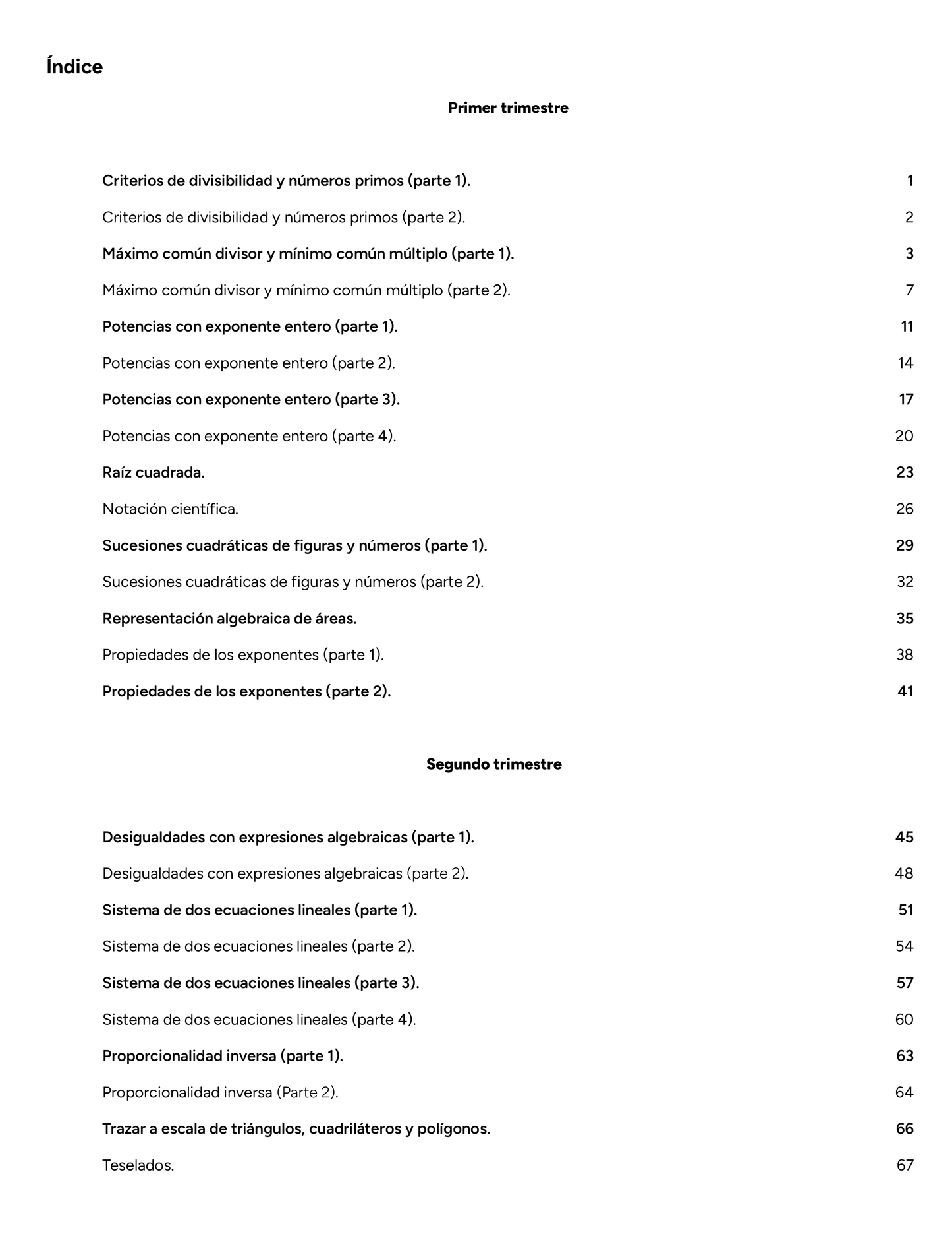 Daniel Carreón's math book for 2nd year of secondary school