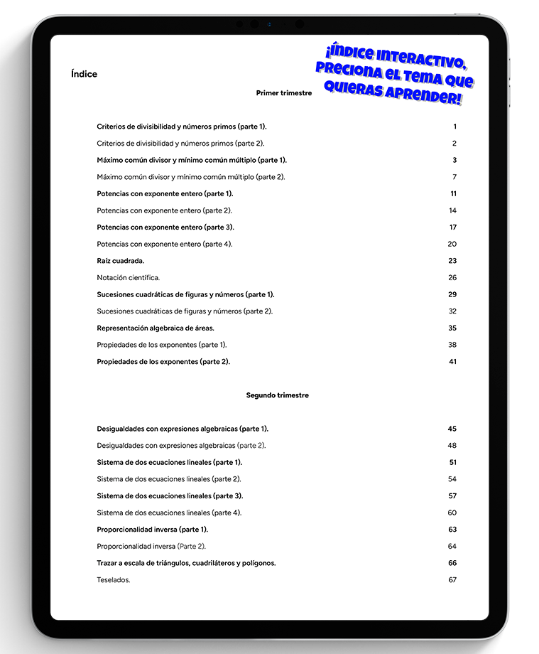 2° Secundaria Libro digital de matemáticas Daniel Carreón