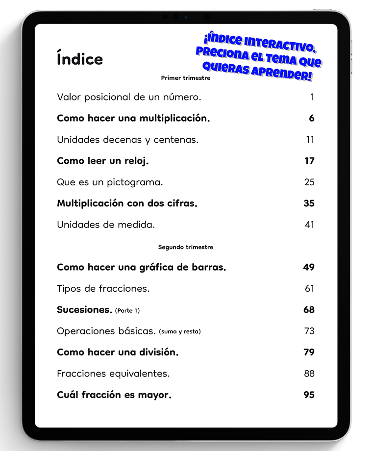 3° Primaria Libro digital de matemáticas Daniel Carreón