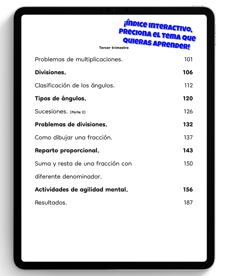 3° Primaria Libro digital de matemáticas Daniel Carreón