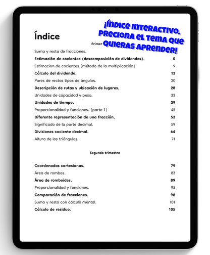 5° Primaria Libro digital de matemáticas Daniel Carreón