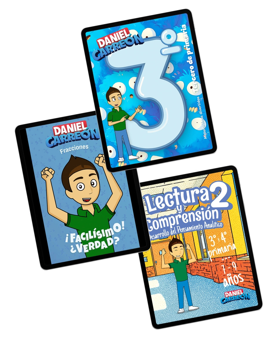 Kit 3.º Primaria: Matemáticas + Fracciones + Lectura y Comprensión