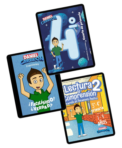 Kit 4.º Primaria: Matemáticas + Fracciones + Lectura y Comprensión