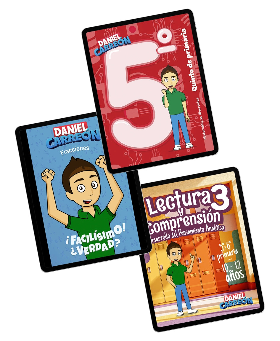 Kit 5.º Primaria: Matemáticas + Fracciones + Lectura y Comprensión