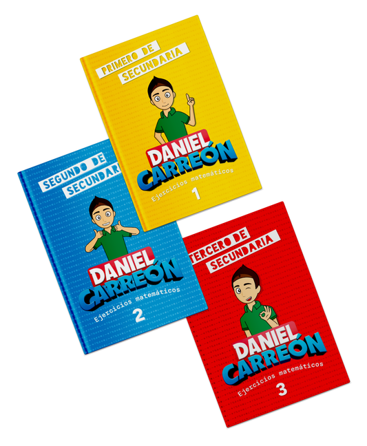 Kit Secundaria libros de matemáticas de Daniel Carreón