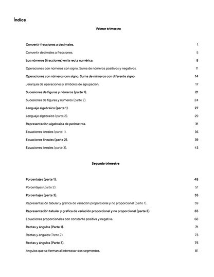 1° Secundaria Libro de matemáticas Daniel Carreón